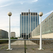 banqueroute Banqueroute Bruxelles, quartier d'affaires. Sur le bâtiment à gauche, l'enseigne de la banque Dexia...